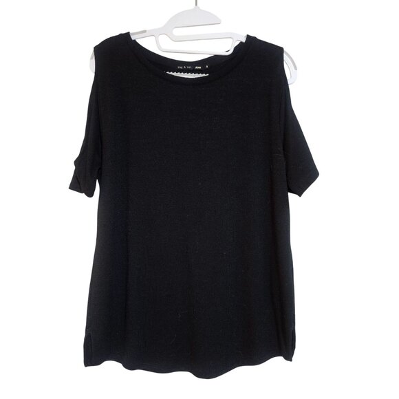 Rag & Bone Women’s Black Top S Minimalist Chic Monochrome Athleisure - Picture 3 of 12